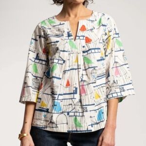 Frances Valentine Multicolor Geometric Blouse